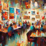 restaurant bondé acrylique